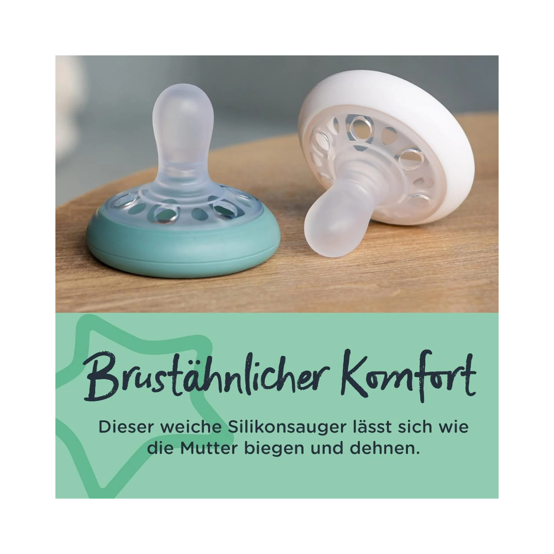 Tommee Tippee Closer To Nature Breast Like Soother, Pack of 2, (0-6 months)