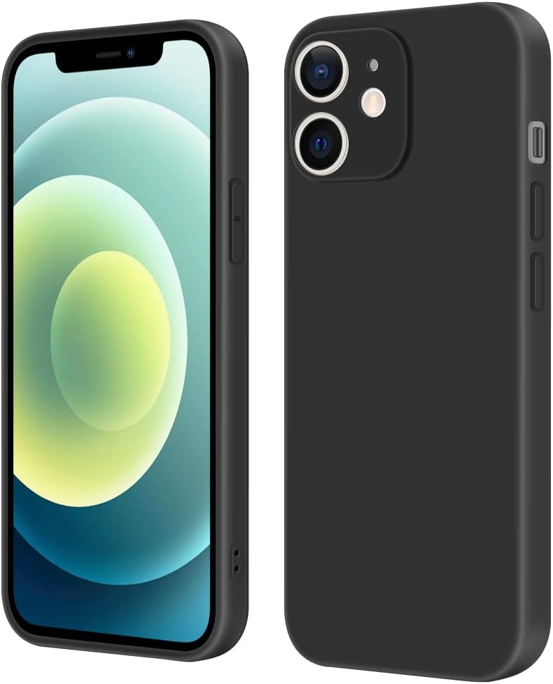 INFOSUN iPhone 15 Pro Case Silicone Protective Cover, Ultra Slim Soft Silicone Gel TPU Cover, Anti-Scratch Anti-Fingerprint Case Compatible with Apple iPhone 15 Pro(6.1Inch) (2023) (Black)
