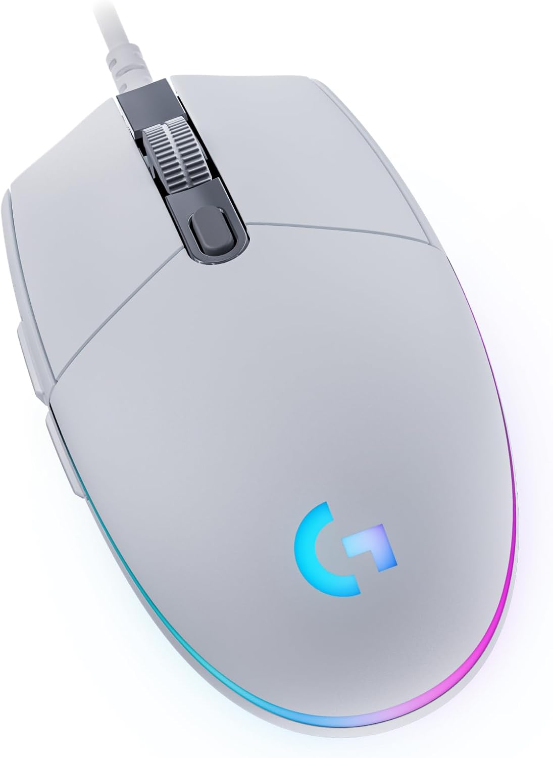 Logitech G203 Wired Gaming Mouse, 8,000 Dpi, Rainbow Optical Effect Lightsync Rgb, 6 Programmable Buttons, On-Board Memory, Screen Mapping, Pc/Mac Computer And Laptop Compatible - Black