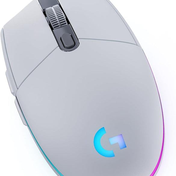 Logitech G203 Wired Gaming Mouse, 8,000 Dpi, Rainbow Optical Effect Lightsync Rgb, 6 Programmable Buttons, On-Board Memory, Screen Mapping, Pc/Mac Computer And Laptop Compatible - Black