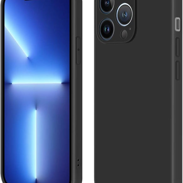 INFOSUN iPhone 15 Pro Case Silicone Protective Cover, Ultra Slim Soft Silicone Gel TPU Cover, Anti-Scratch Anti-Fingerprint Case Compatible with Apple iPhone 15 Pro(6.1Inch) (2023) (Black)