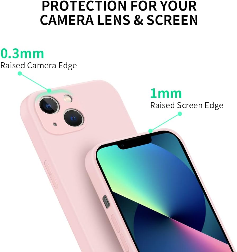 INFOSUN iPhone 15 Pro Case Silicone Protective Cover, Ultra Slim Soft Silicone Gel TPU Cover, Anti-Scratch Anti-Fingerprint Case Compatible with Apple iPhone 15 Pro(6.1Inch) (2023) (Black)