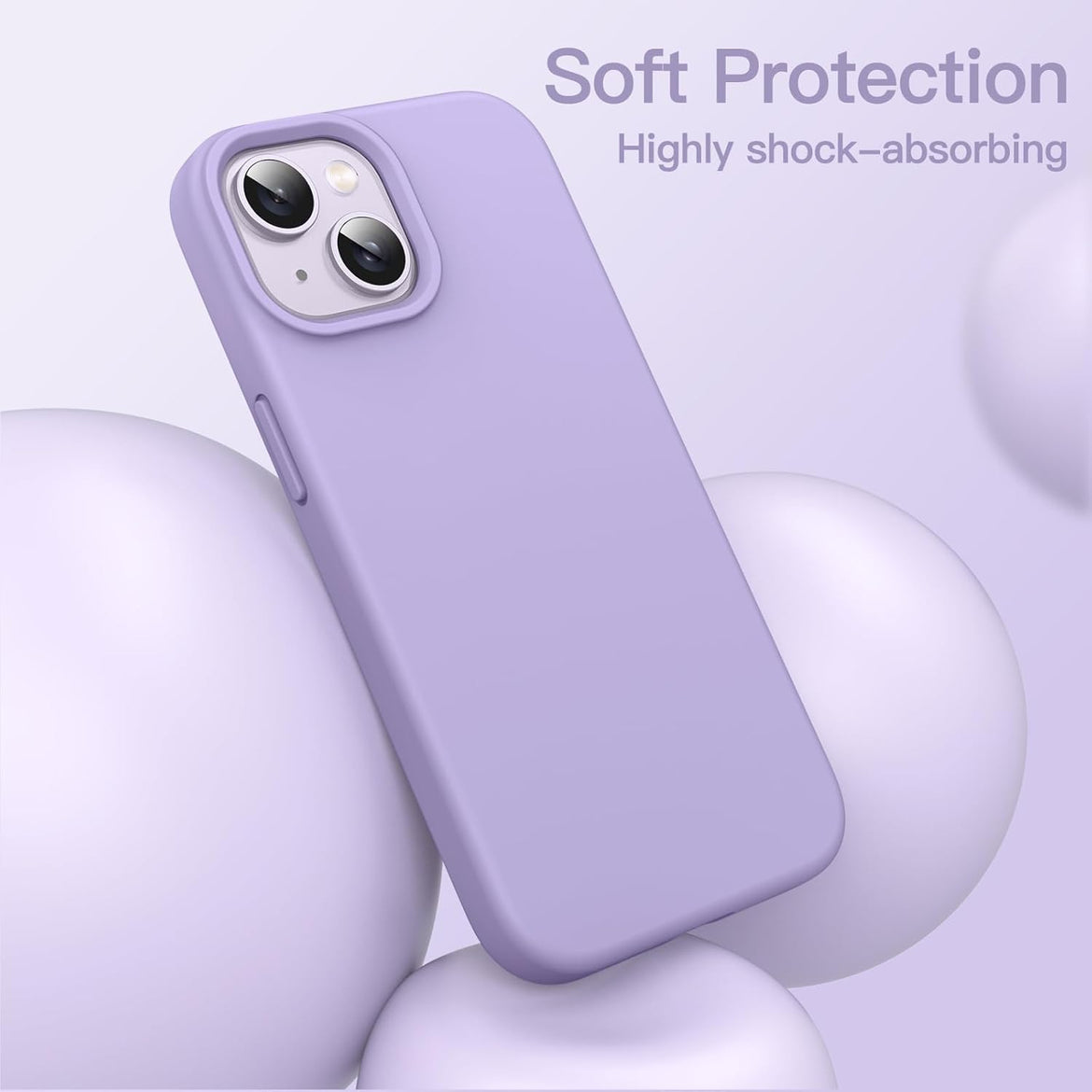 JETech Silicone Case for iPhone 14 6.1-Inch, Silky-Soft Touch Full-Body Protective Phone Case, Shockproof Cover with Microfiber Lining (Sierra Blue)