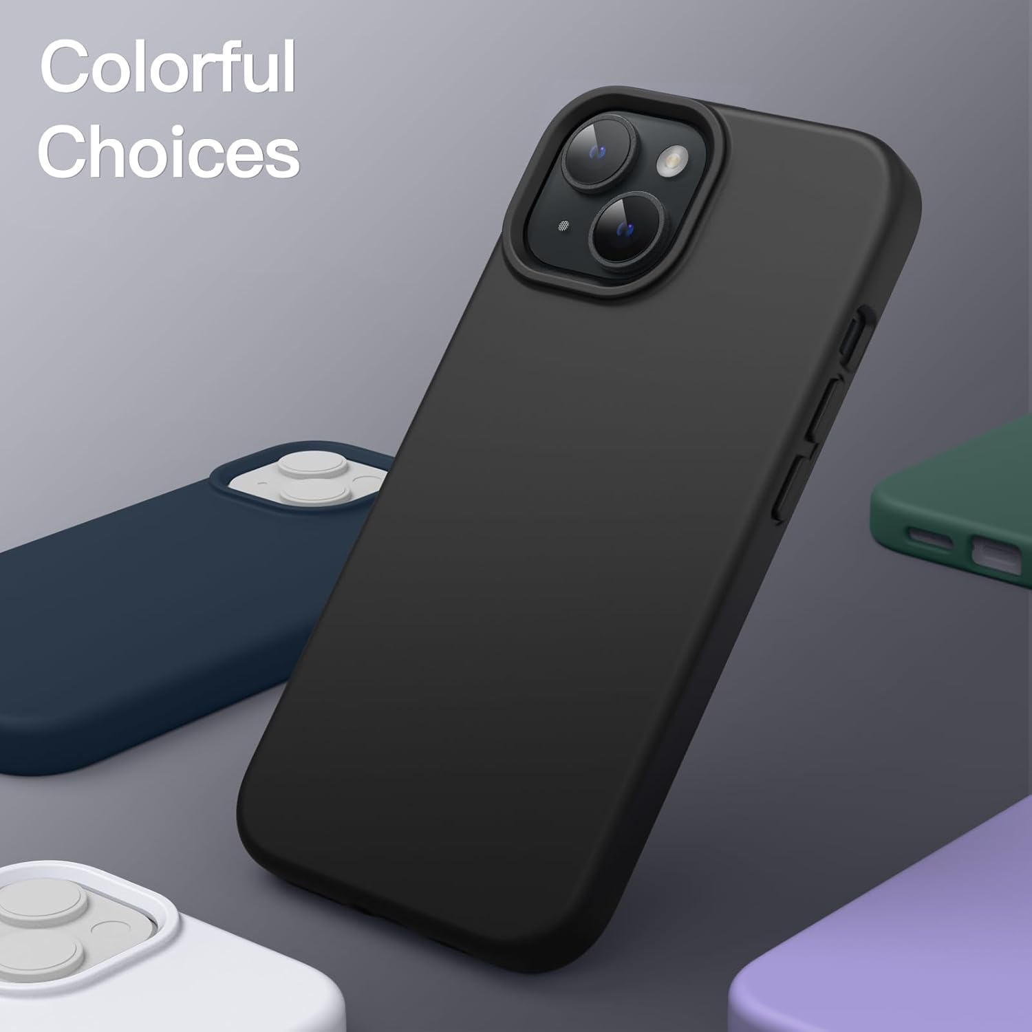JETech Silicone Case for iPhone 14 6.1-Inch, Silky-Soft Touch Full-Body Protective Phone Case, Shockproof Cover with Microfiber Lining (Sierra Blue)