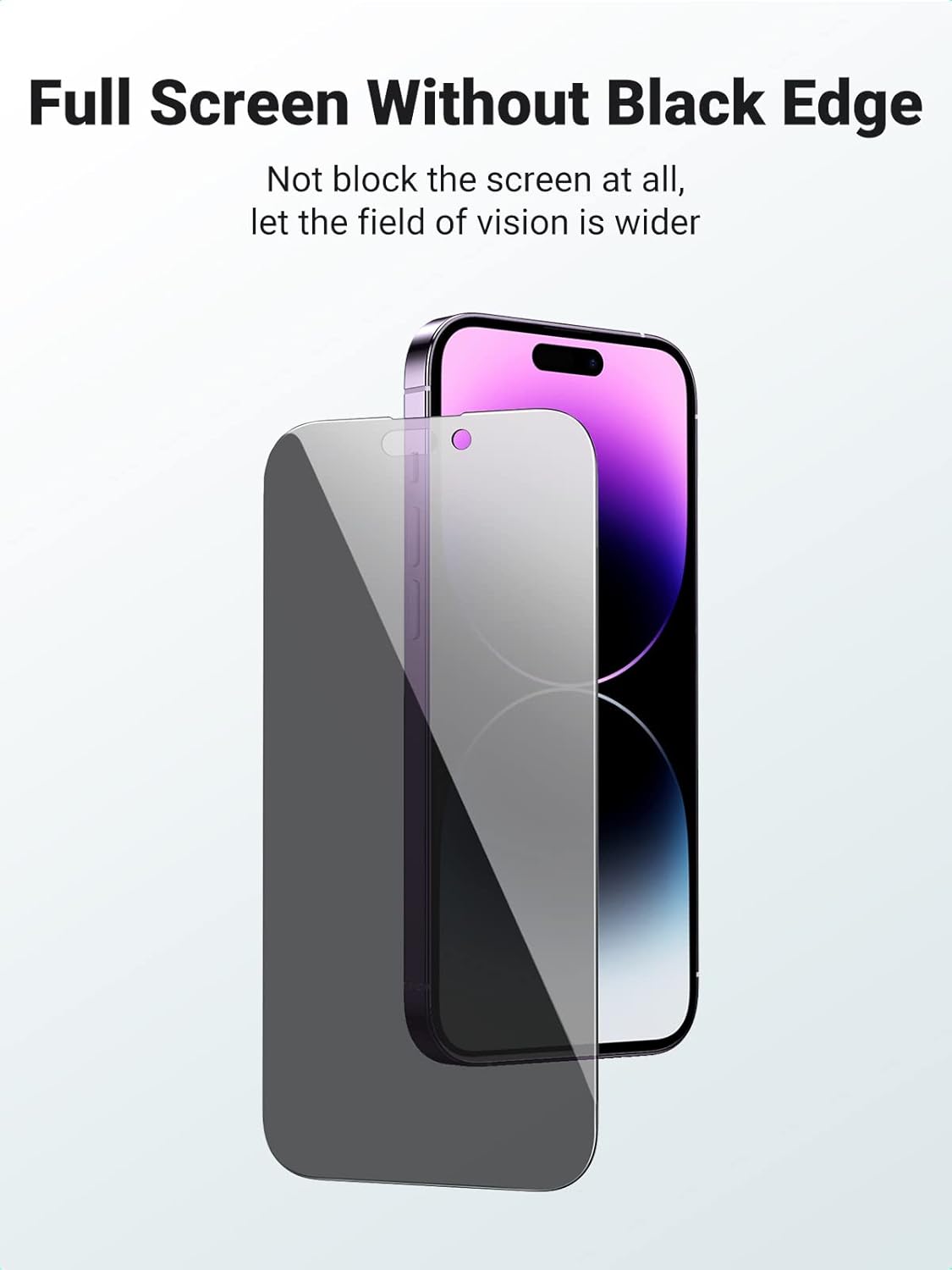 UGREEN 2 Pack for iPhone 17 Pro Max Screen Protector Privacy 6.9'' 100% Privacy Protection 1:1 Full Coverage Military Grade 9H Tempered Glass Anti-Spy Screen Protector Easy to Install
