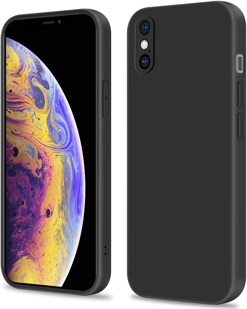 INFOSUN iPhone 15 Pro Case Silicone Protective Cover, Ultra Slim Soft Silicone Gel TPU Cover, Anti-Scratch Anti-Fingerprint Case Compatible with Apple iPhone 15 Pro(6.1Inch) (2023) (Black)