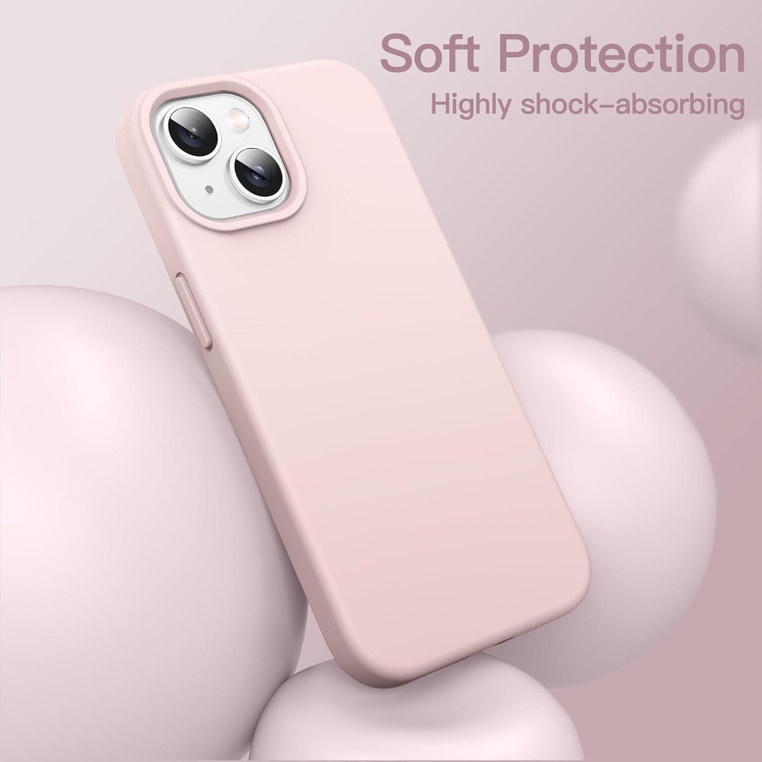 JETech Silicone Case for iPhone 14 6.1-Inch, Silky-Soft Touch Full-Body Protective Phone Case, Shockproof Cover with Microfiber Lining (Sierra Blue)