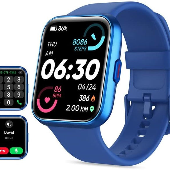 Smart Watch for Men Women (Answer/Make Call), Alexa Built-in, 1.8" Touch Screen Fitness Watch with SpO2 Sleep Monitor, 100 Sport, IP68 Waterproof Step Counter Smartwatch for iOS Android