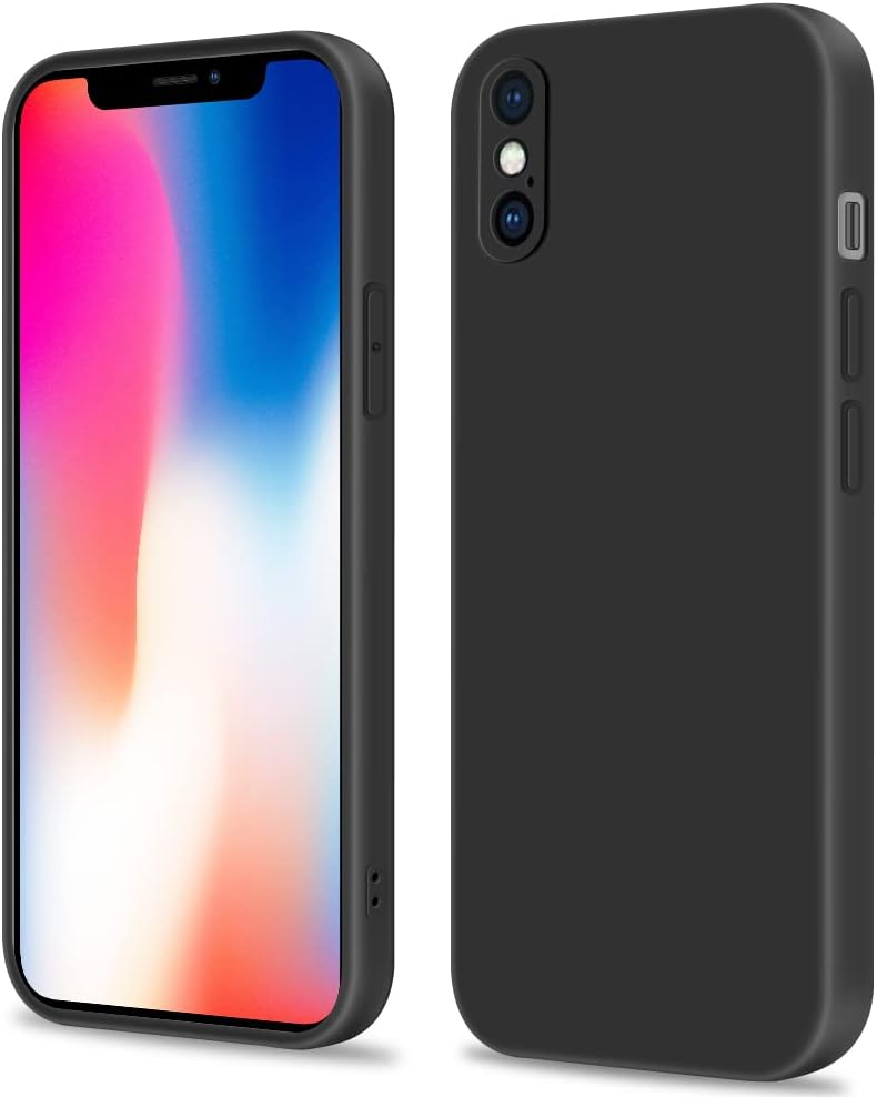 INFOSUN iPhone 15 Pro Case Silicone Protective Cover, Ultra Slim Soft Silicone Gel TPU Cover, Anti-Scratch Anti-Fingerprint Case Compatible with Apple iPhone 15 Pro(6.1Inch) (2023) (Black)