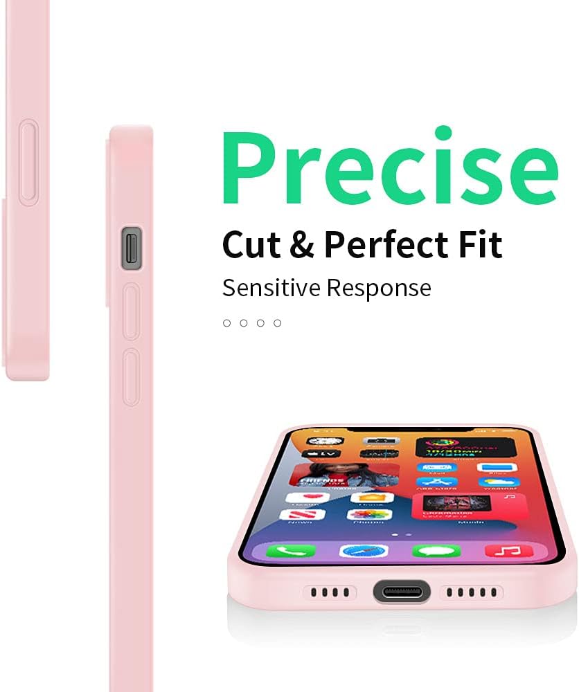 INFOSUN iPhone 15 Pro Case Silicone Protective Cover, Ultra Slim Soft Silicone Gel TPU Cover, Anti-Scratch Anti-Fingerprint Case Compatible with Apple iPhone 15 Pro(6.1Inch) (2023) (Black)