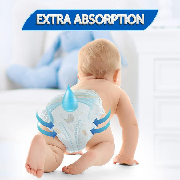 Sanita Bambi Baby Diapers Jumbo Pack Size 5, X-Large, 12-22 KG, 162 Count