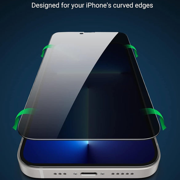 UGREEN 2 Pack for iPhone 17 Pro Max Screen Protector Privacy 6.9'' 100% Privacy Protection 1:1 Full Coverage Military Grade 9H Tempered Glass Anti-Spy Screen Protector Easy to Install