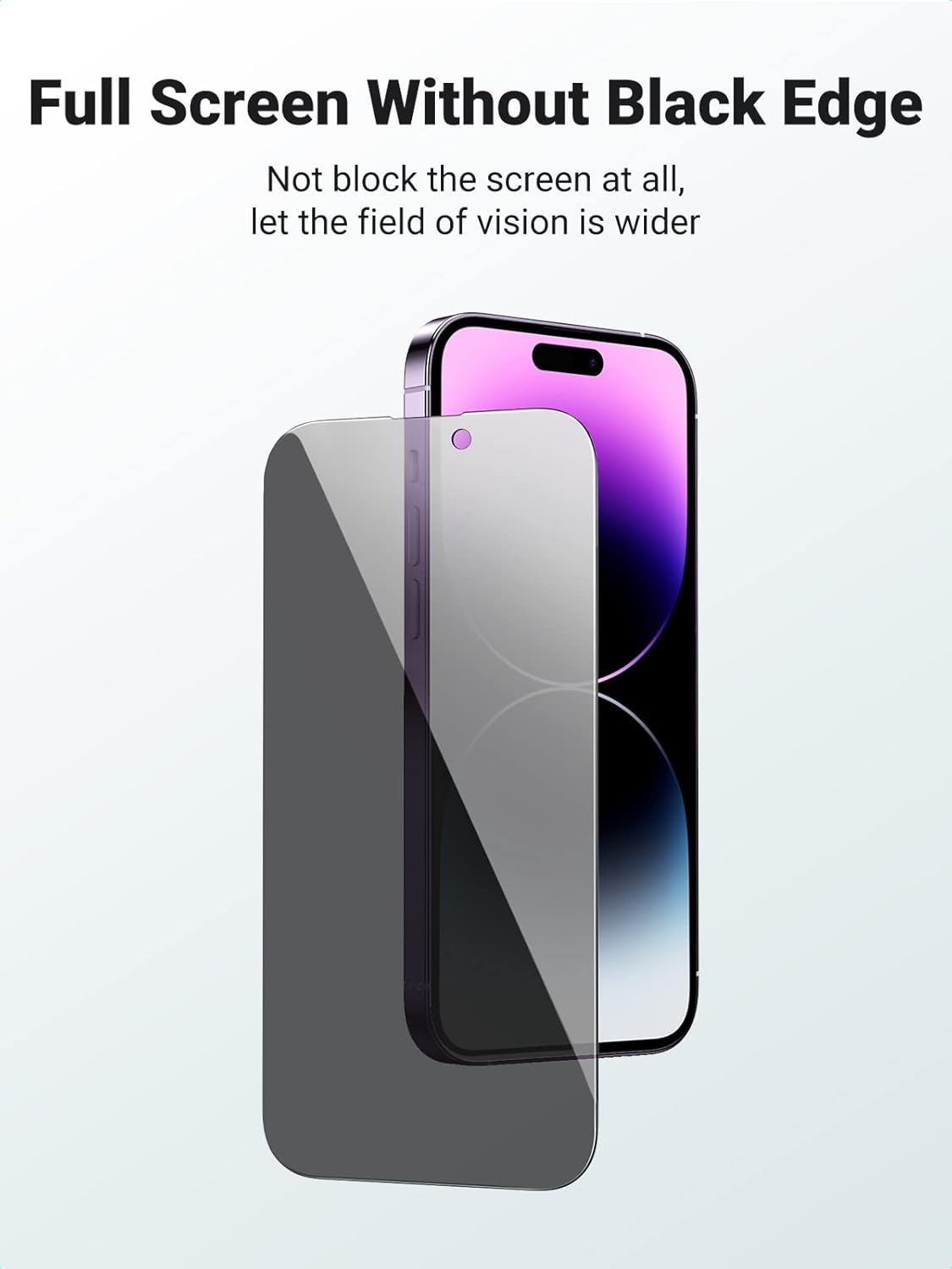 UGREEN 2 Pack for iPhone 17 Pro Max Screen Protector Privacy 6.9'' 100% Privacy Protection 1:1 Full Coverage Military Grade 9H Tempered Glass Anti-Spy Screen Protector Easy to Install