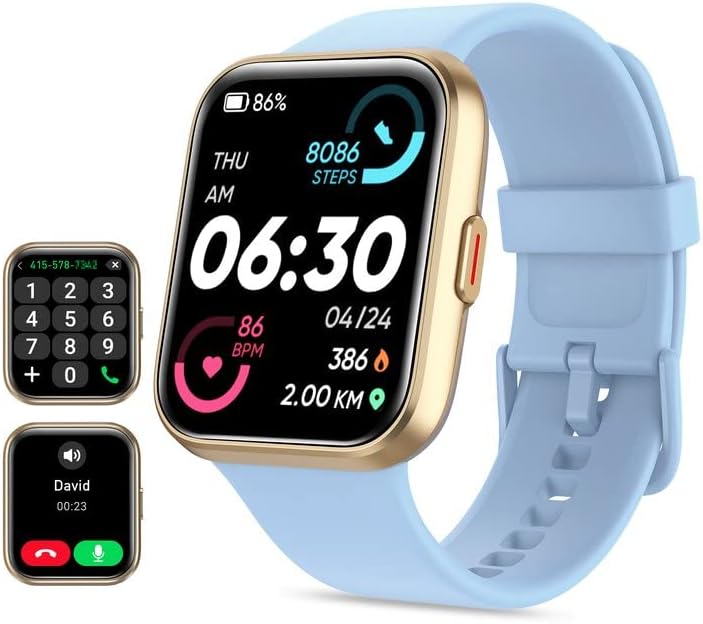 Smart Watch for Men Women (Answer/Make Call), Alexa Built-in, 1.8" Touch Screen Fitness Watch with SpO2 Sleep Monitor, 100 Sport, IP68 Waterproof Step Counter Smartwatch for iOS Android