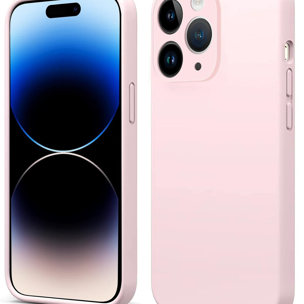 INFOSUN iPhone 15 Pro Case Silicone Protective Cover, Ultra Slim Soft Silicone Gel TPU Cover, Anti-Scratch Anti-Fingerprint Case Compatible with Apple iPhone 15 Pro(6.1Inch) (2023) (Black)