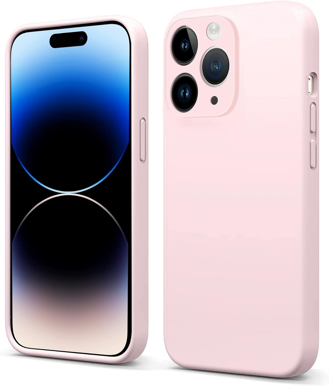 INFOSUN iPhone 15 Pro Case Silicone Protective Cover, Ultra Slim Soft Silicone Gel TPU Cover, Anti-Scratch Anti-Fingerprint Case Compatible with Apple iPhone 15 Pro(6.1Inch) (2023) (Black)