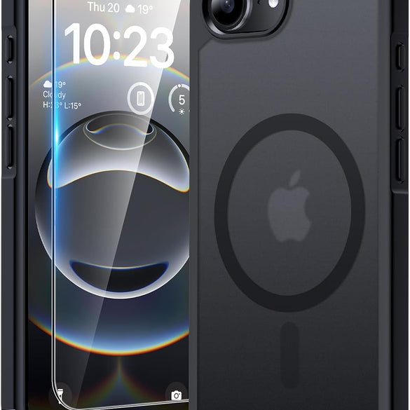 TAURI for iPhone 17 Pro Case with 1-Pack Screen Protector, Camera Lens Full Protection, Military-Grade Protection, Shockproof Transparent Back Bumper Phone Cover - Clear