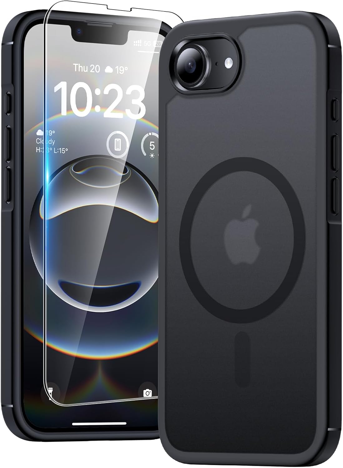 TAURI for iPhone 17 Pro Case with 1-Pack Screen Protector, Camera Lens Full Protection, Military-Grade Protection, Shockproof Transparent Back Bumper Phone Cover - Clear