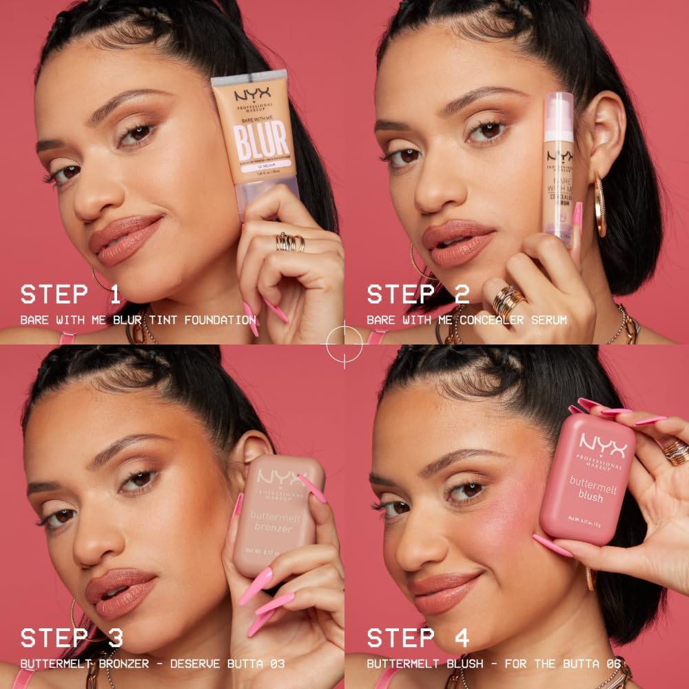 NYX Professional Makeup Buttermelt Blush, Powder Blush, up to 12 H Wear, Fade & Transfer Resistant, Butta Together