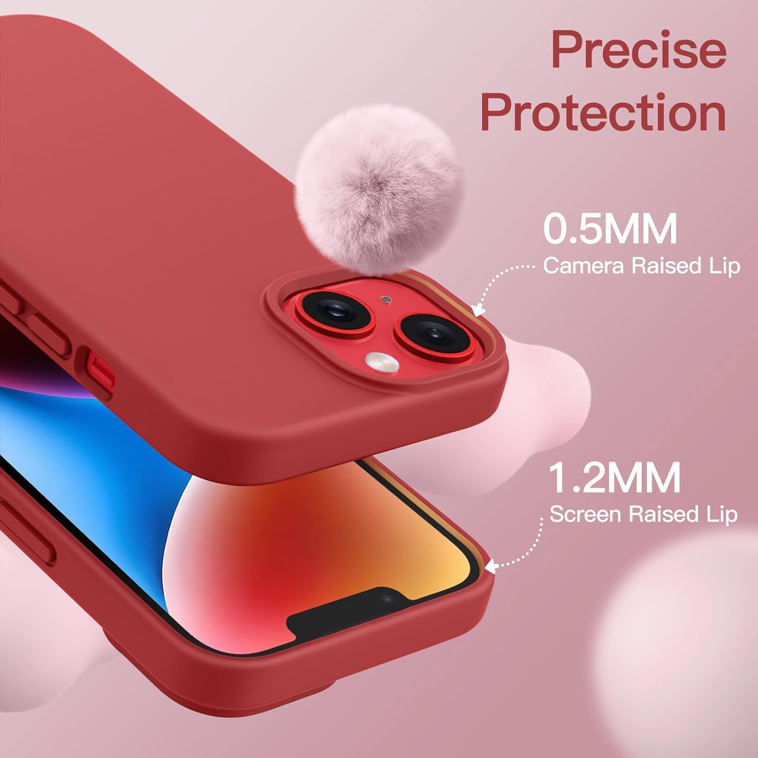 JETech Silicone Case for iPhone 14 6.1-Inch, Silky-Soft Touch Full-Body Protective Phone Case, Shockproof Cover with Microfiber Lining (Sierra Blue)