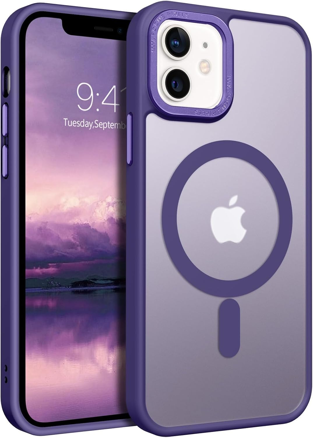 Eligo Magnetic Case for iPhone 11, Compatible with MagSafe Shockproof Protection Cover, Translucent Matte Phone Case with Strong Magnet, Slim Case for Apple 11 6.1 Inch (2019)(Black)