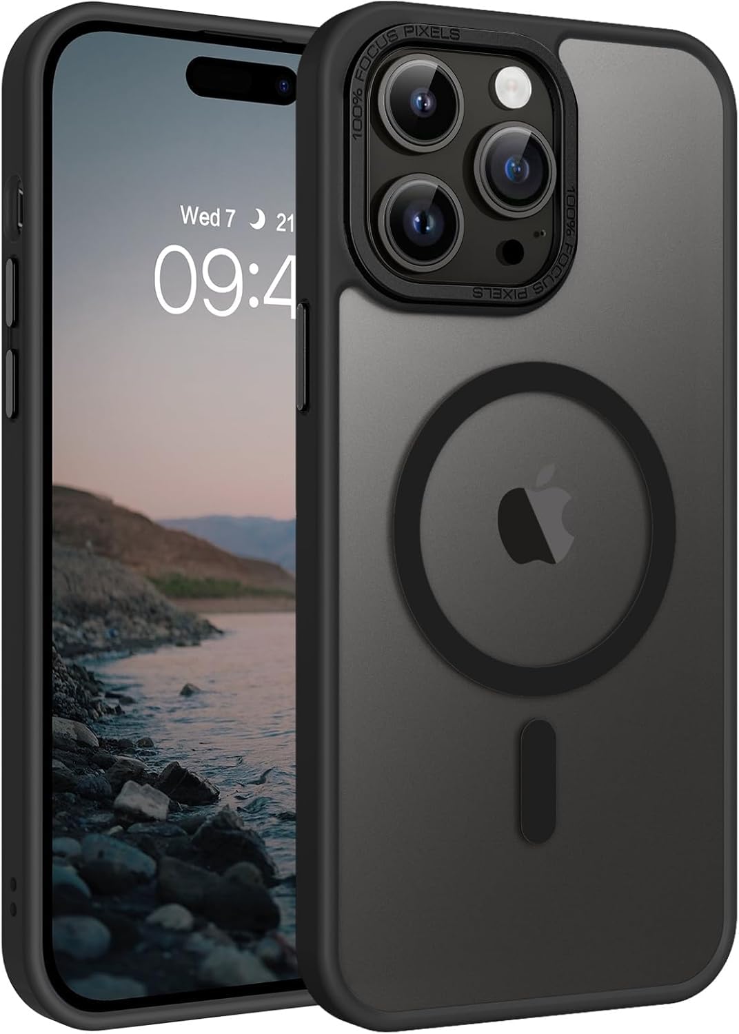Eligo Magnetic Case for iPhone 11, Compatible with MagSafe Shockproof Protection Cover, Translucent Matte Phone Case with Strong Magnet, Slim Case for Apple 11 6.1 Inch (2019)(Black)
