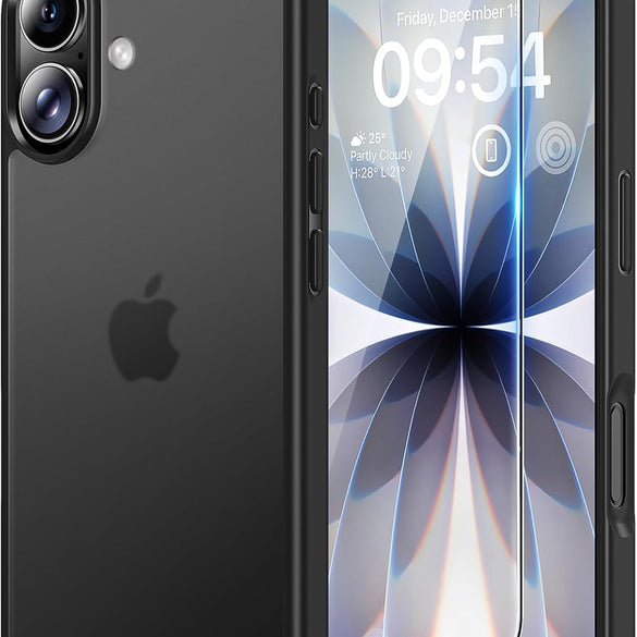 TAURI for iPhone 17 Pro Case with 1-Pack Screen Protector, Camera Lens Full Protection, Military-Grade Protection, Shockproof Transparent Back Bumper Phone Cover - Clear