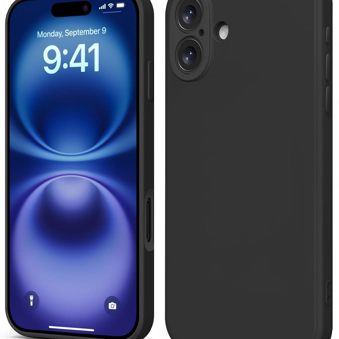 INFOSUN iPhone 15 Pro Case Silicone Protective Cover, Ultra Slim Soft Silicone Gel TPU Cover, Anti-Scratch Anti-Fingerprint Case Compatible with Apple iPhone 15 Pro(6.1Inch) (2023) (Black)