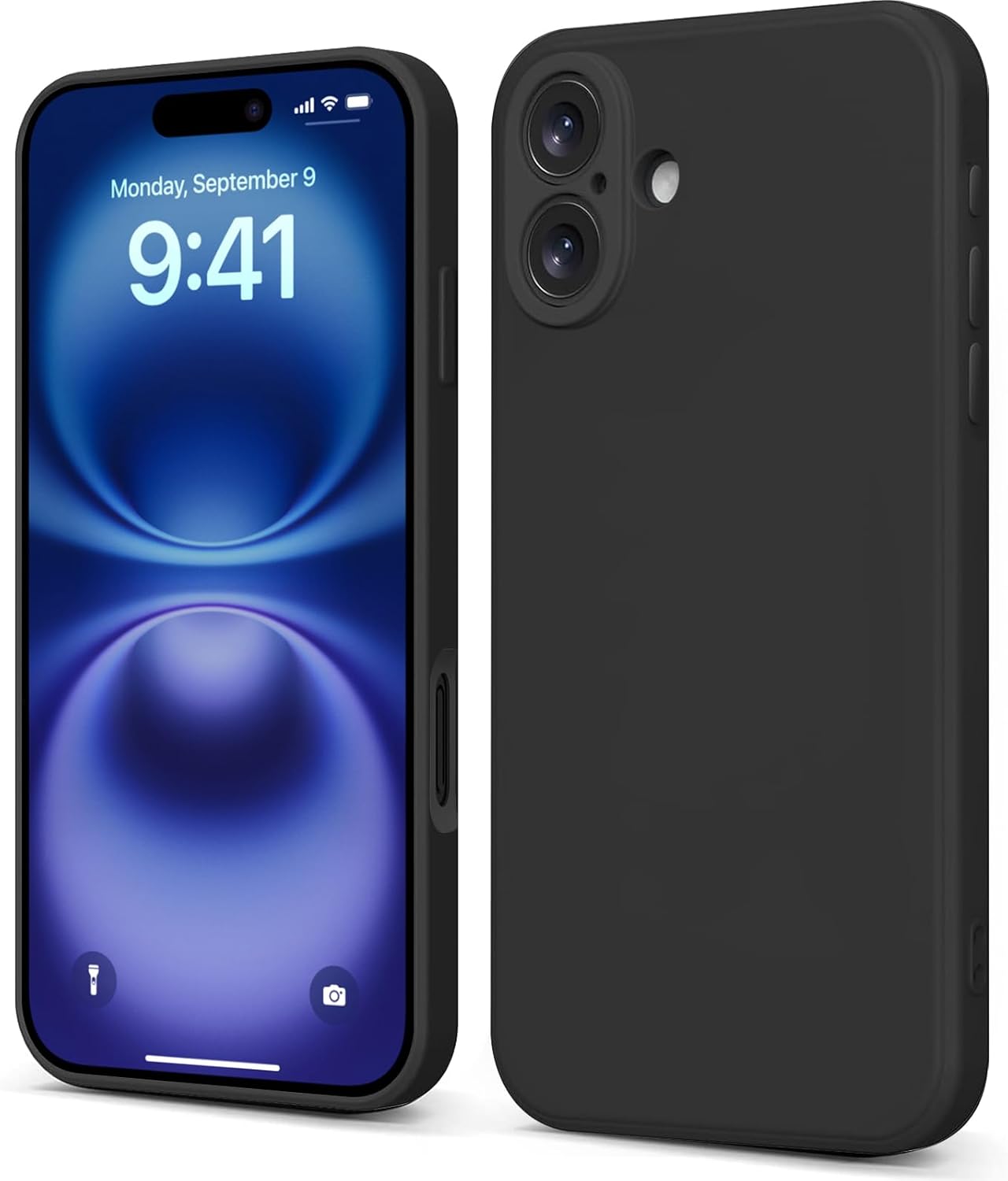INFOSUN iPhone 15 Pro Case Silicone Protective Cover, Ultra Slim Soft Silicone Gel TPU Cover, Anti-Scratch Anti-Fingerprint Case Compatible with Apple iPhone 15 Pro(6.1Inch) (2023) (Black)