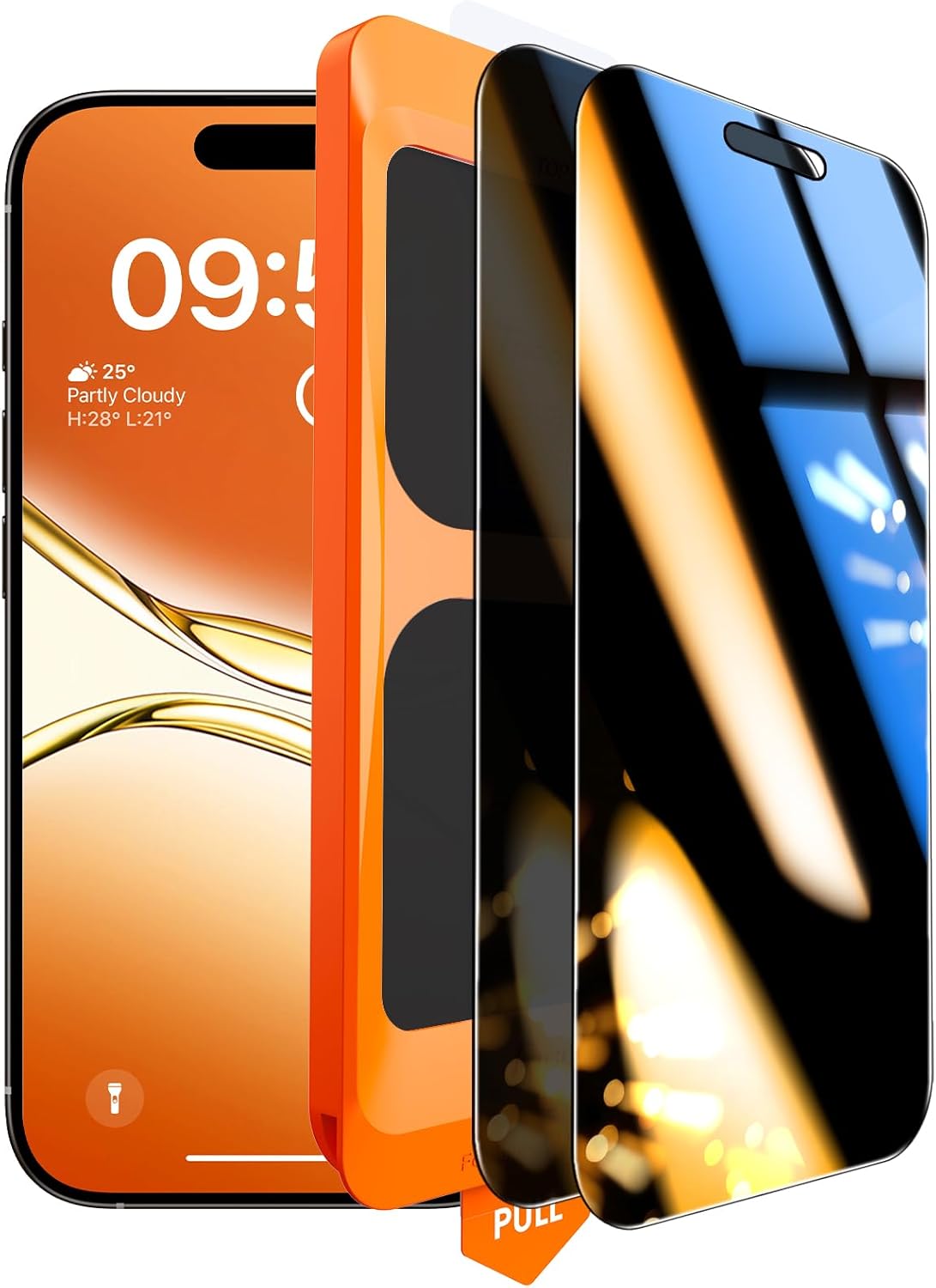 TOCOL 2 Pack for iPhone 15 Pro Screen Protector 6.1 Inch, Easy Installation Full Coverage No Bubbles No Dust Military Grade Shatterproof, 9H Hardness Tempered Glass Screen Protector, Case Friendly
