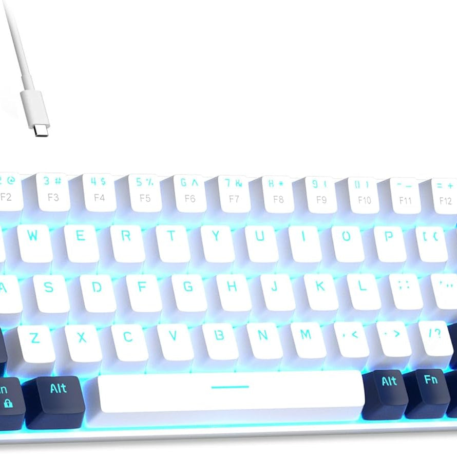 MageGee Portable 60% Mechanical Gaming Keyboard (Grey/Blue Switch)