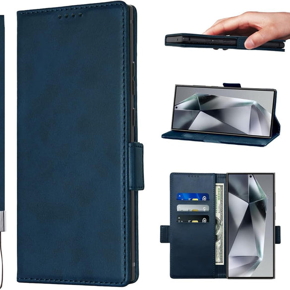 LANJLM Samsung Galaxy A53 5G Case PU Leather Wallet Case Card Holder Shockproof Flip Cover - Brown khaki