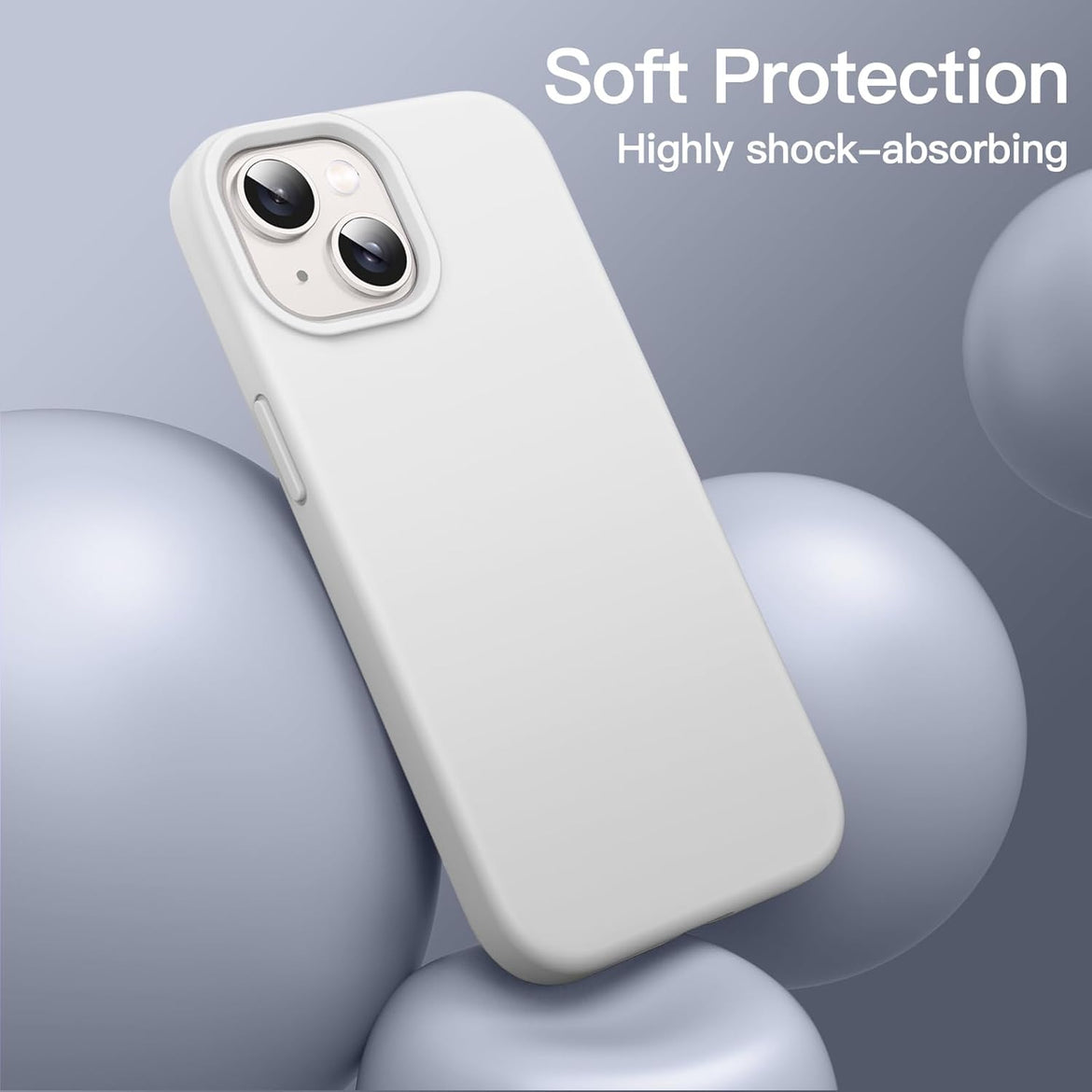 JETech Silicone Case for iPhone 14 6.1-Inch, Silky-Soft Touch Full-Body Protective Phone Case, Shockproof Cover with Microfiber Lining (Sierra Blue)