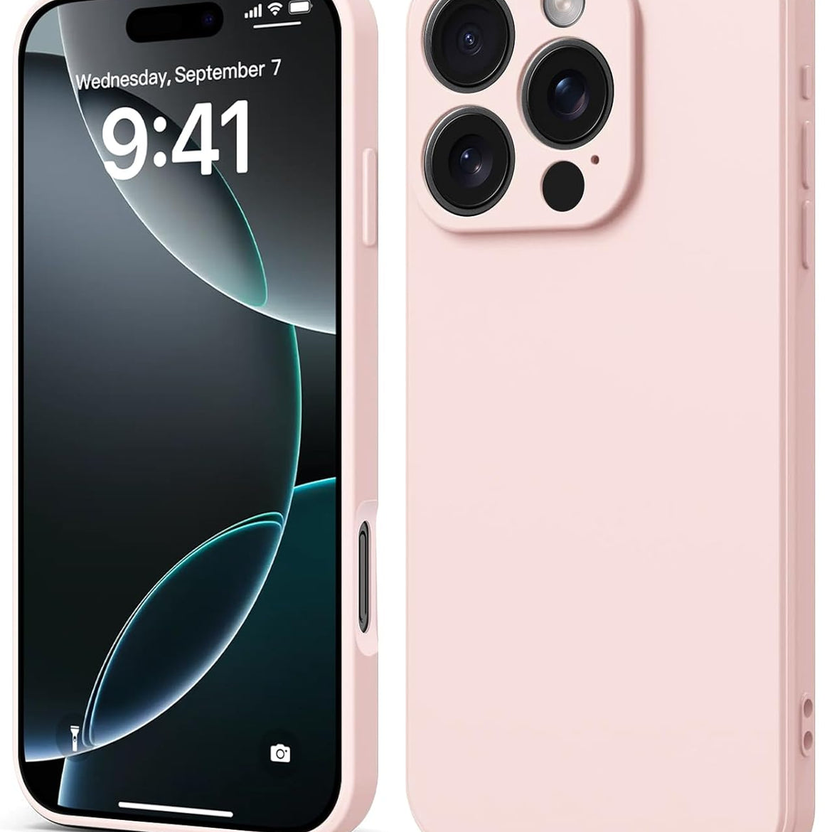 INFOSUN iPhone 15 Pro Case Silicone Protective Cover, Ultra Slim Soft Silicone Gel TPU Cover, Anti-Scratch Anti-Fingerprint Case Compatible with Apple iPhone 15 Pro(6.1Inch) (2023) (Black)