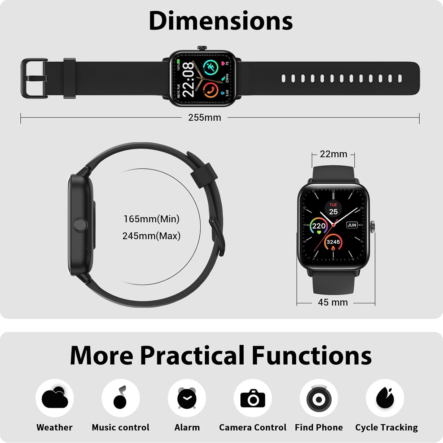 Smart Watch for Men Women (Answer/Make Call), Alexa Built-in, 1.8" Touch Screen Fitness Watch with SpO2 Sleep Monitor, 100 Sport, IP68 Waterproof Step Counter Smartwatch for iOS Android
