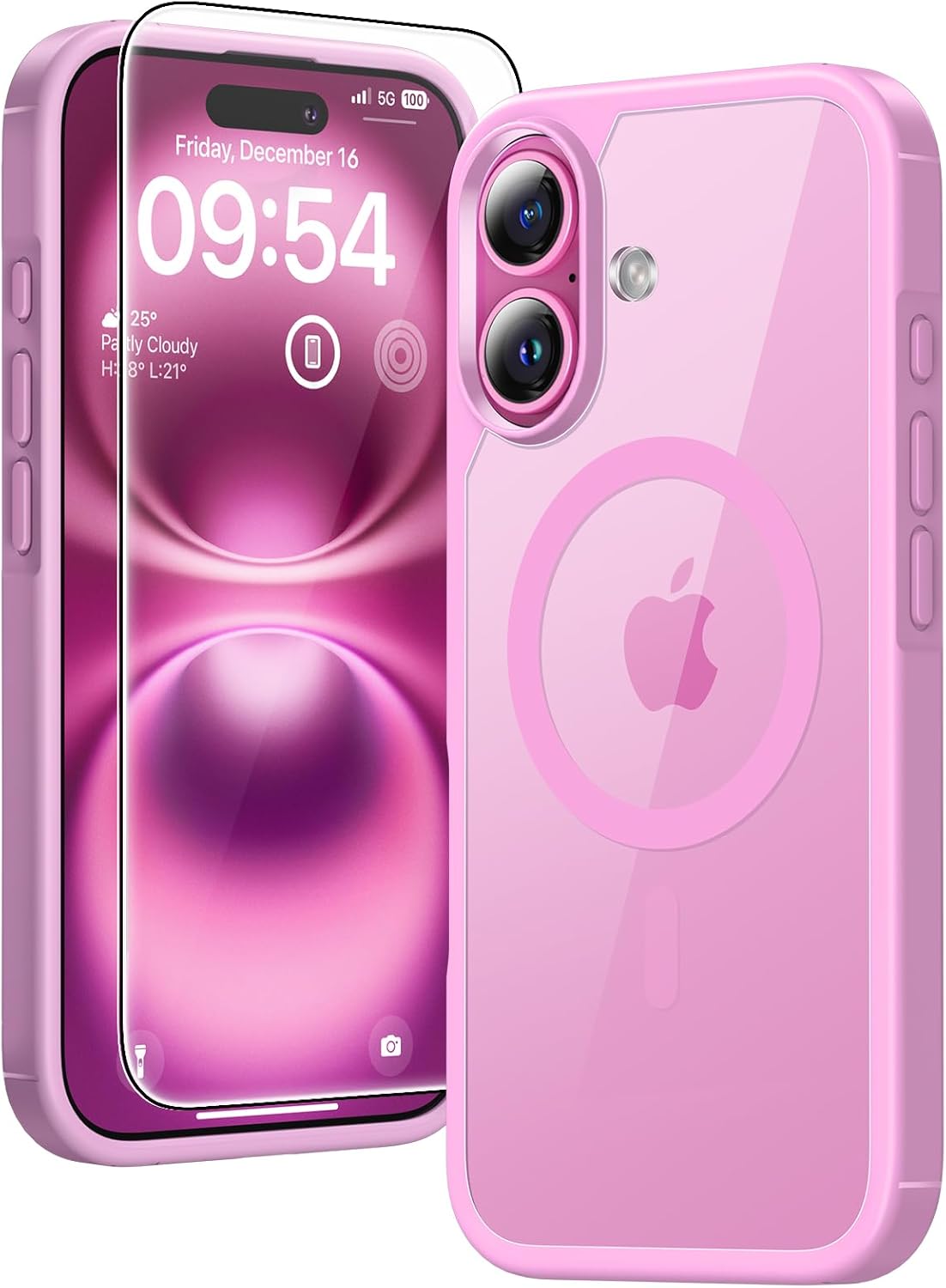 TAURI for iPhone 17 Pro Case with 1-Pack Screen Protector, Camera Lens Full Protection, Military-Grade Protection, Shockproof Transparent Back Bumper Phone Cover - Clear