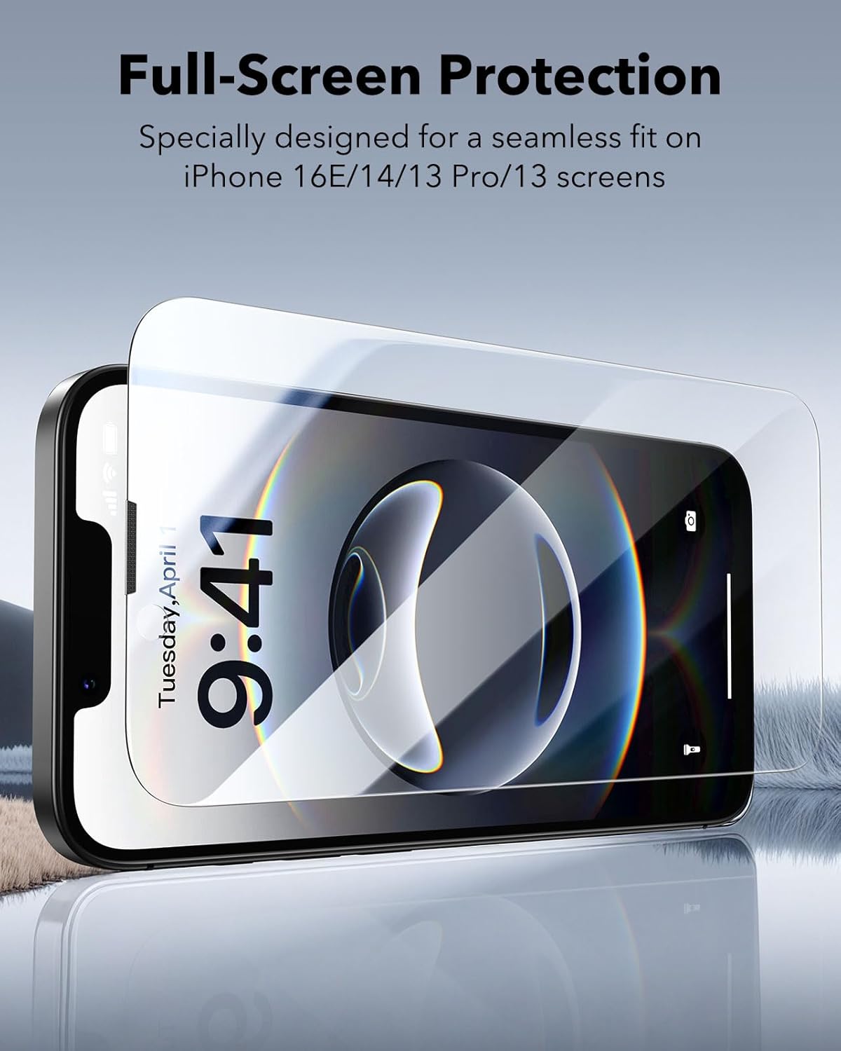 ESR 3 Pack for iPhone 17 Pro Max Screen Protectors Tempered Glass, High Clarity, 9H Hardness Scratch Resistant, Full Coverage, Military-Grade, Shatterproof, Screen Guard with Ultra Fit Tray
