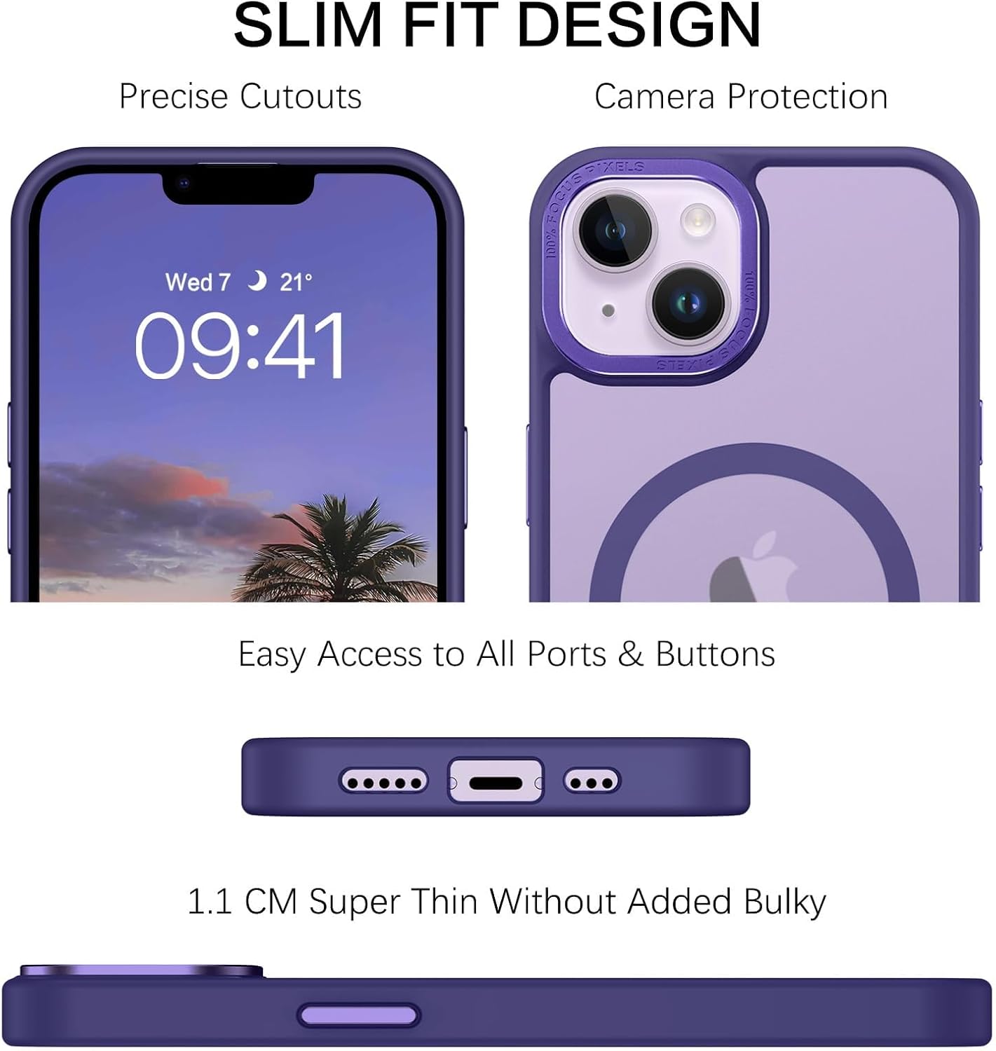 Eligo Magnetic Case for iPhone 11, Compatible with MagSafe Shockproof Protection Cover, Translucent Matte Phone Case with Strong Magnet, Slim Case for Apple 11 6.1 Inch (2019)(Black)