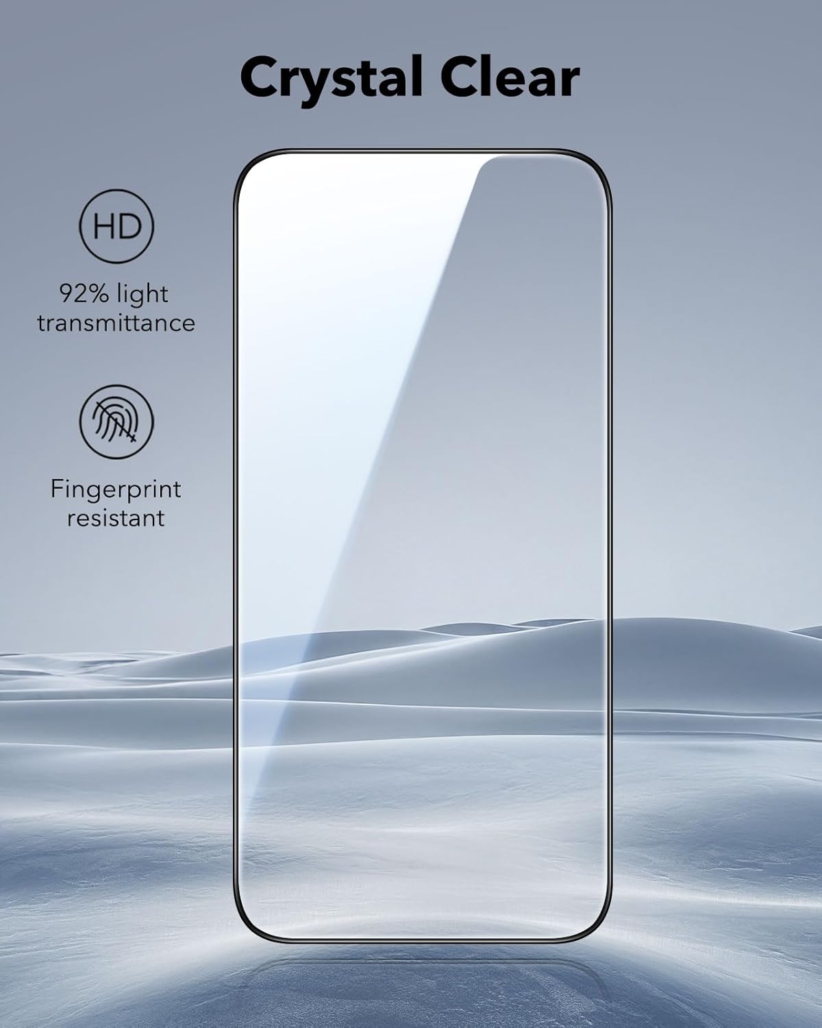 ESR 3 Pack for iPhone 17 Pro Max Screen Protectors Tempered Glass, High Clarity, 9H Hardness Scratch Resistant, Full Coverage, Military-Grade, Shatterproof, Screen Guard with Ultra Fit Tray