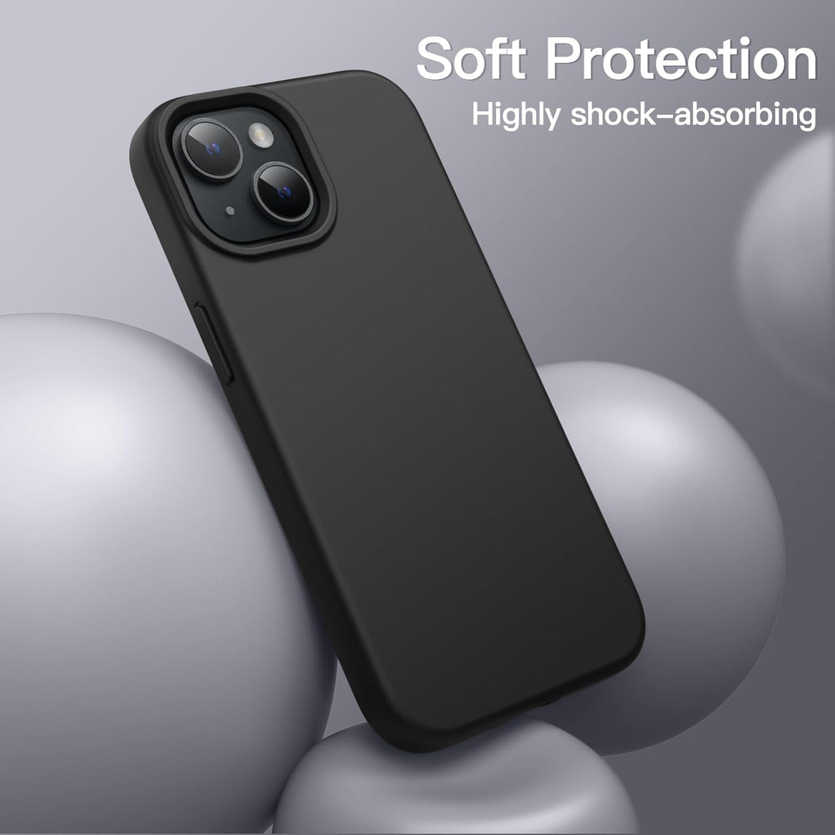 JETech Silicone Case for iPhone 14 6.1-Inch, Silky-Soft Touch Full-Body Protective Phone Case, Shockproof Cover with Microfiber Lining (Sierra Blue)