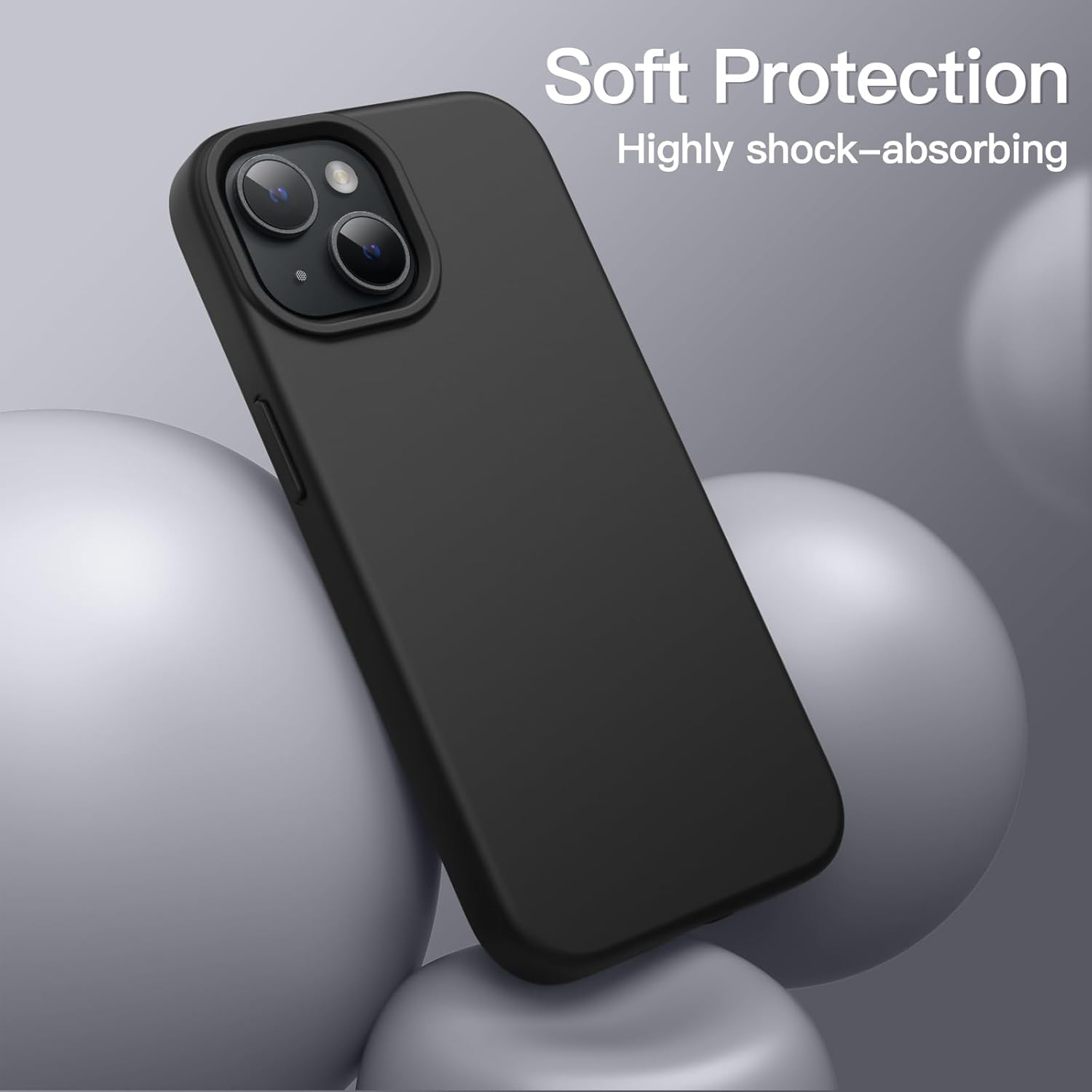 JETech Silicone Case for iPhone 14 6.1-Inch, Silky-Soft Touch Full-Body Protective Phone Case, Shockproof Cover with Microfiber Lining (Sierra Blue)