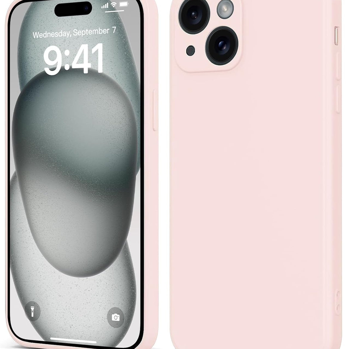 INFOSUN iPhone 15 Pro Case Silicone Protective Cover, Ultra Slim Soft Silicone Gel TPU Cover, Anti-Scratch Anti-Fingerprint Case Compatible with Apple iPhone 15 Pro(6.1Inch) (2023) (Black)