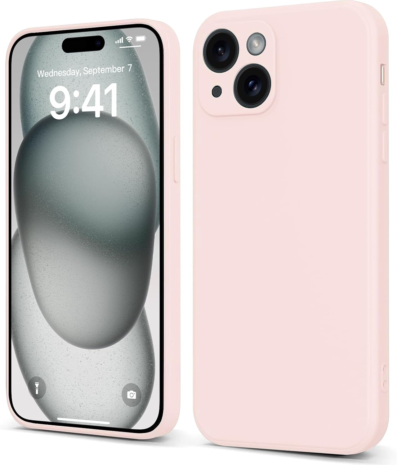 INFOSUN iPhone 15 Pro Case Silicone Protective Cover, Ultra Slim Soft Silicone Gel TPU Cover, Anti-Scratch Anti-Fingerprint Case Compatible with Apple iPhone 15 Pro(6.1Inch) (2023) (Black)