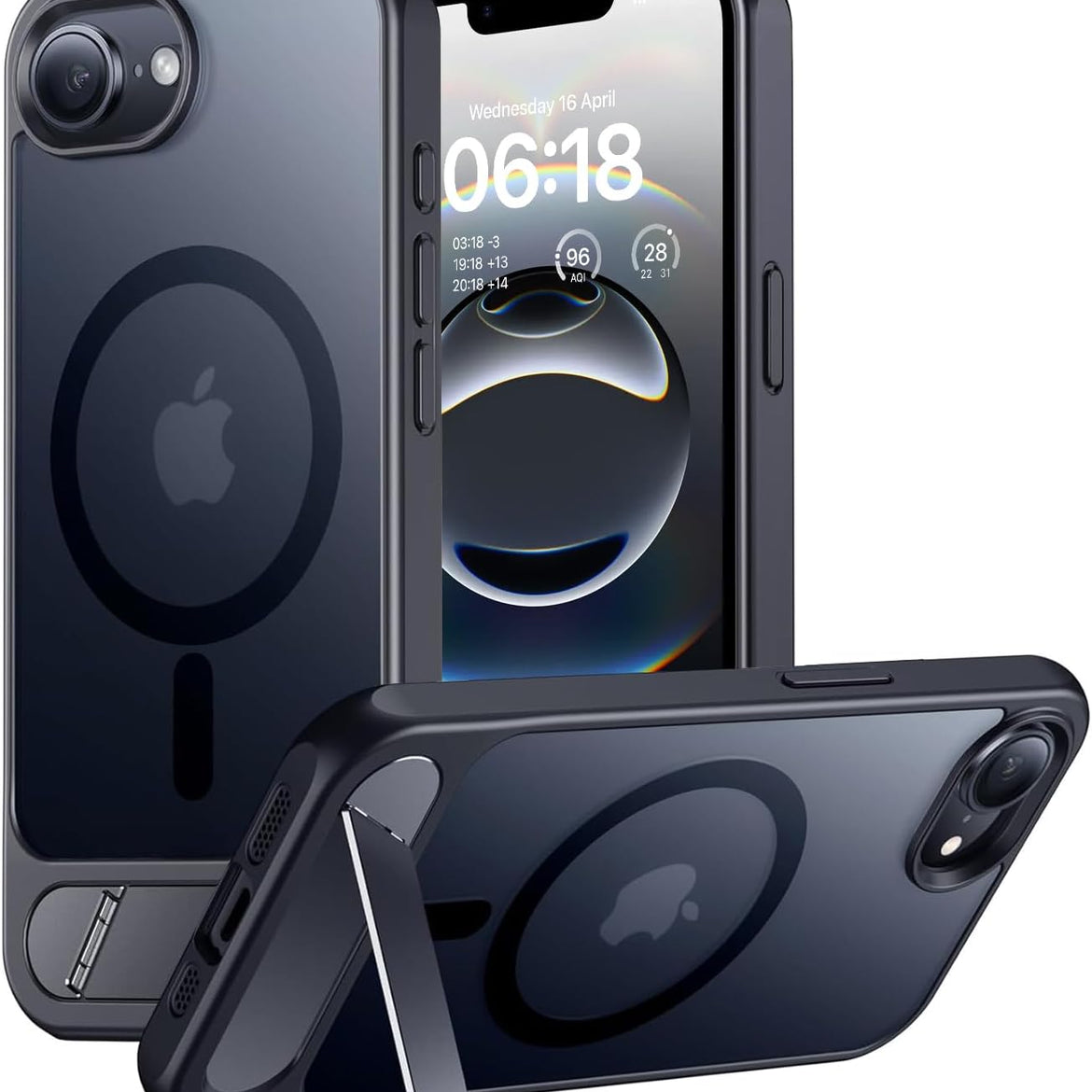 Eligo for iPhone 12 Pro Max Case, Compatible with MagSafe, Magnetic Cover with Invisible Stand, Shockproof Protection Phone Shell, Matte Kickstand Back Cases for Apple 12 Pro Max 6.7" (2020) (Black)