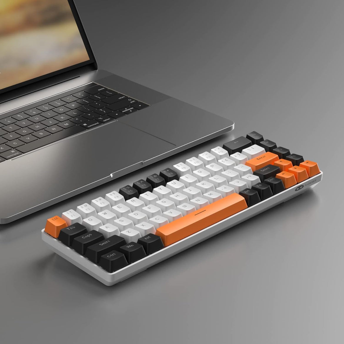 MageGee Portable 60% Mechanical Gaming Keyboard (Grey/Blue Switch)