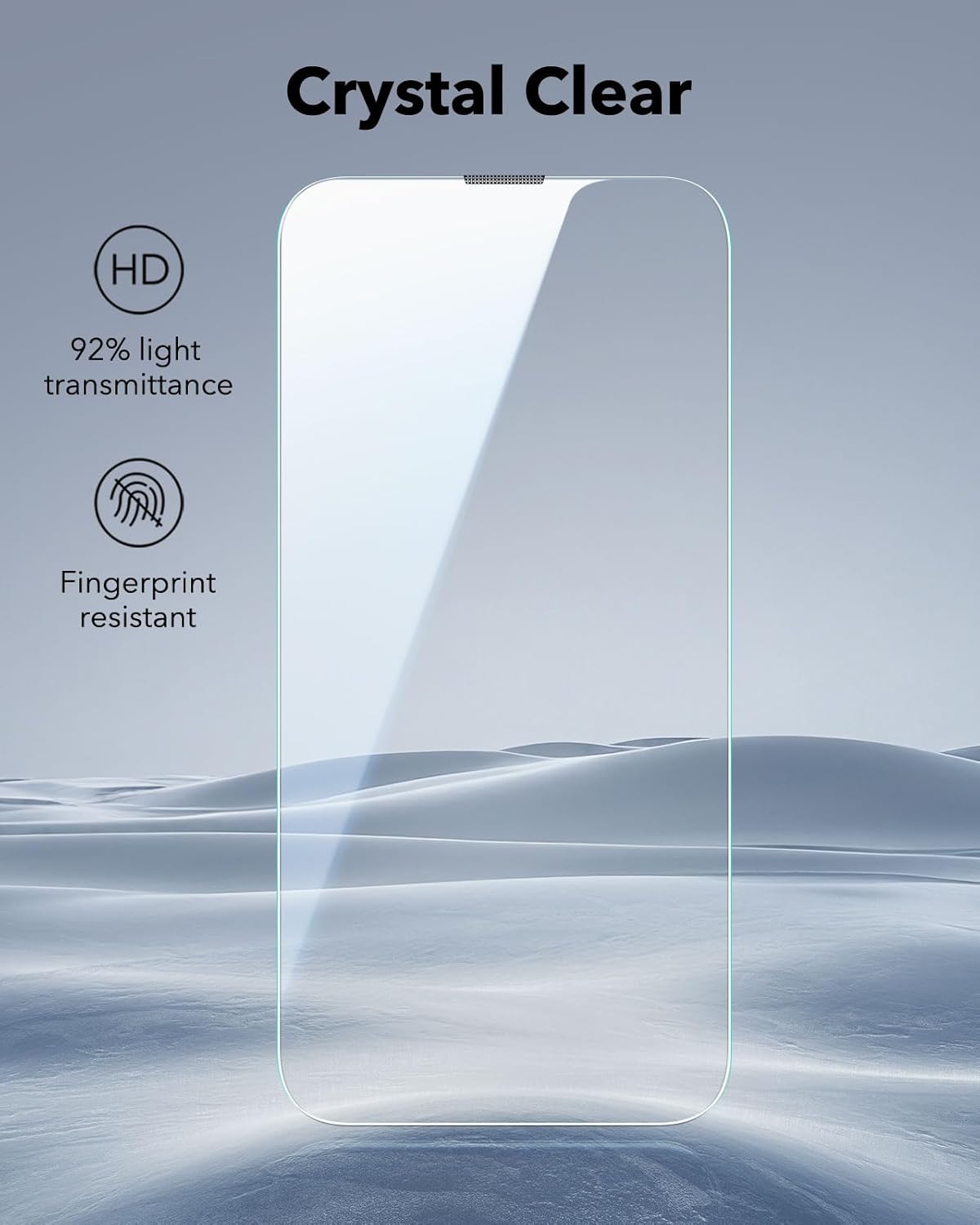 ESR 3 Pack for iPhone 17 Pro Max Screen Protectors Tempered Glass, High Clarity, 9H Hardness Scratch Resistant, Full Coverage, Military-Grade, Shatterproof, Screen Guard with Ultra Fit Tray
