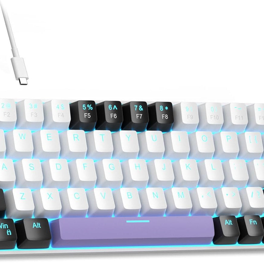MageGee Portable 60% Mechanical Gaming Keyboard (Grey/Blue Switch)