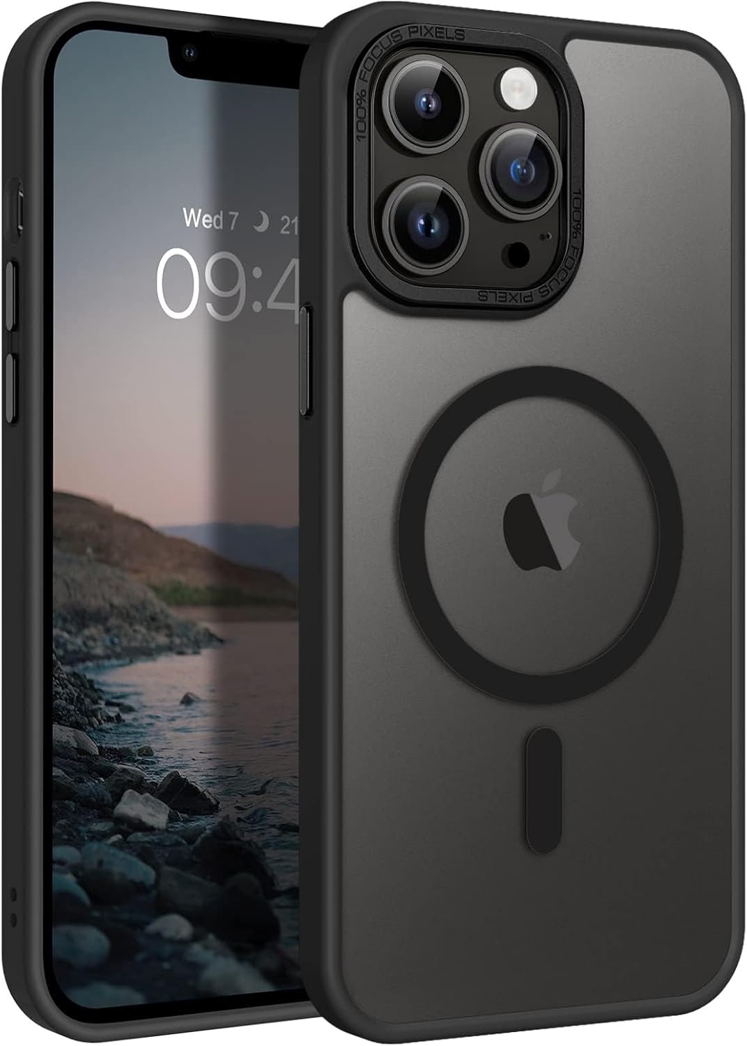 Eligo Magnetic Case for iPhone 11, Compatible with MagSafe Shockproof Protection Cover, Translucent Matte Phone Case with Strong Magnet, Slim Case for Apple 11 6.1 Inch (2019)(Black)