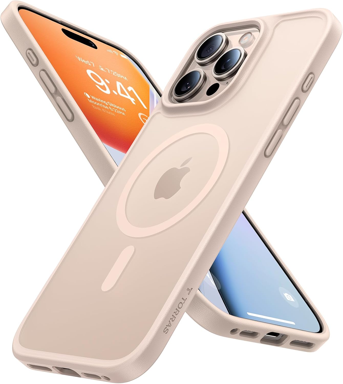 TORRAS Magnetic Shockproof for iPhone 17 Pro Case, Compatible with Magsafe, Military-Grade Drop Tested, Translucent Slim Protective for iPhone 17 Pro Case Anti-Fingerprint Anti-Scratch, Deep Blue