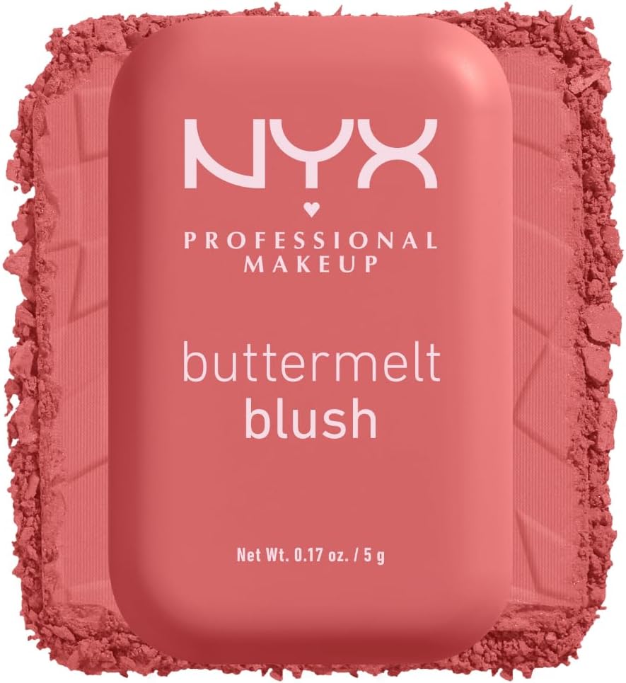 NYX Professional Makeup Buttermelt Blush, Powder Blush, up to 12 H Wear, Fade & Transfer Resistant, Butta Together